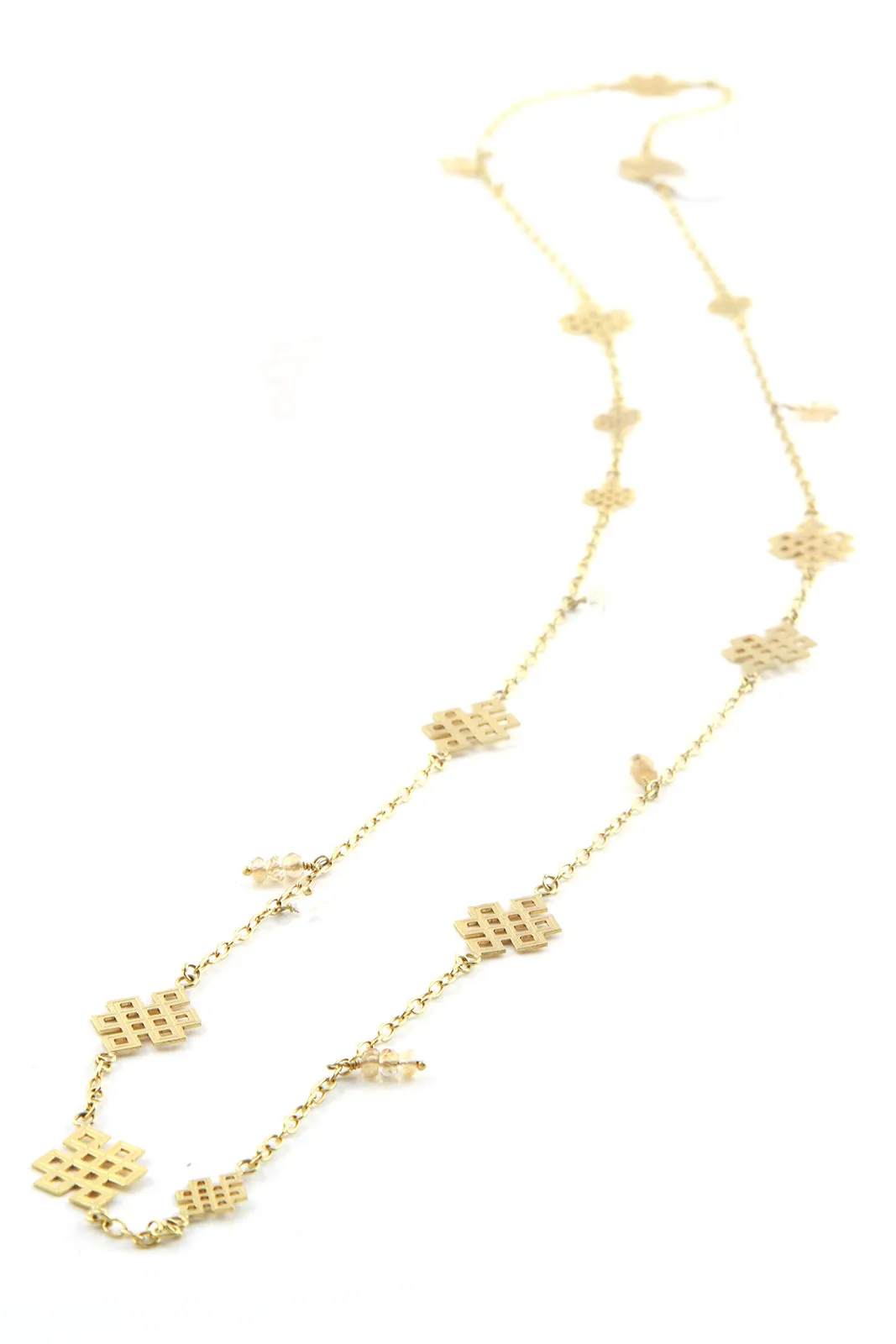 Gold Plated Endless Knot Necklace