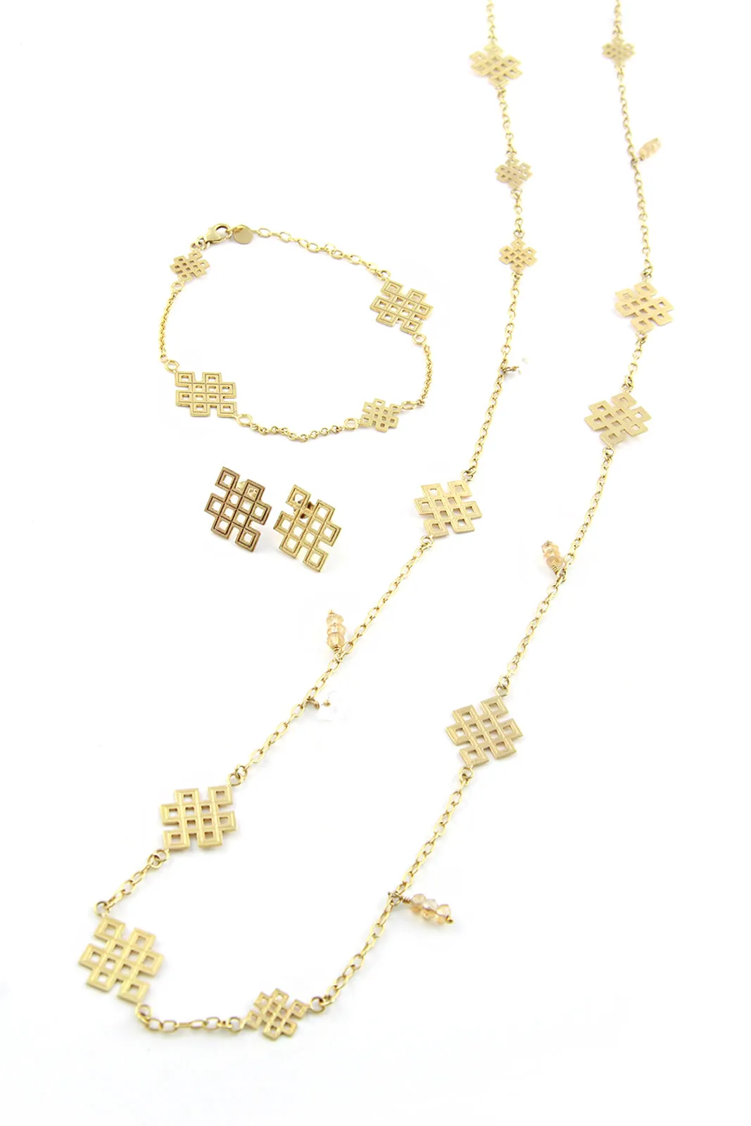 Gold Plated Endless Knot Necklace