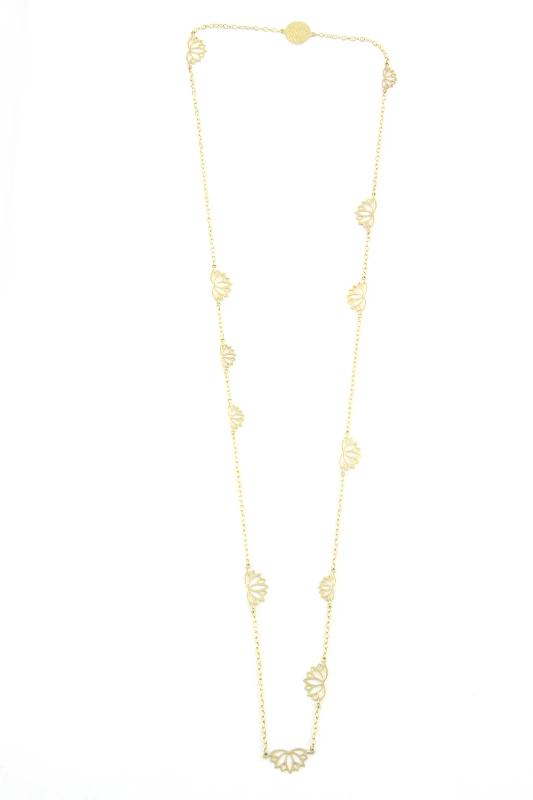 Gold Plated Lotus Flower Necklace