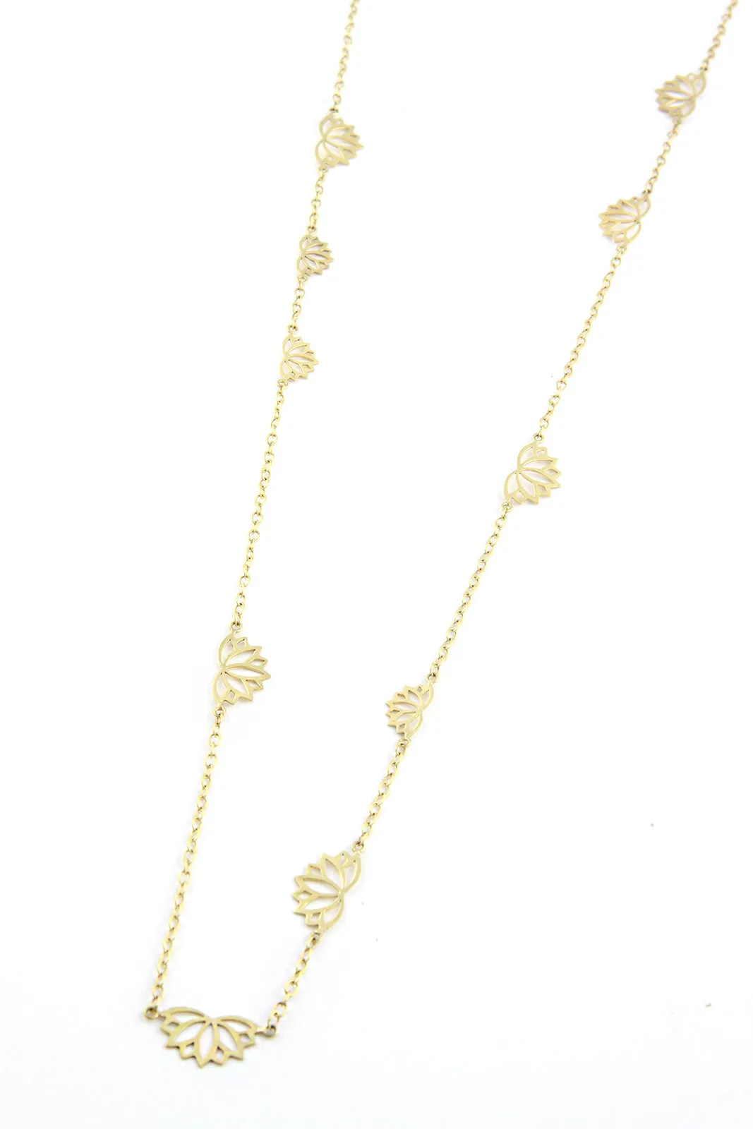 Gold Plated Lotus Flower Necklace