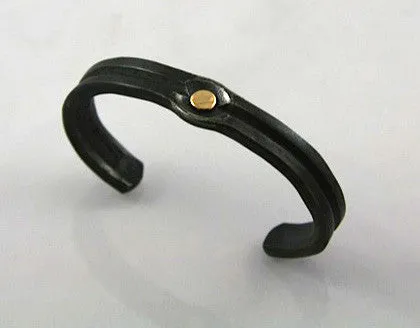 Gold Rivet Cuff Bracelet: Men & Women