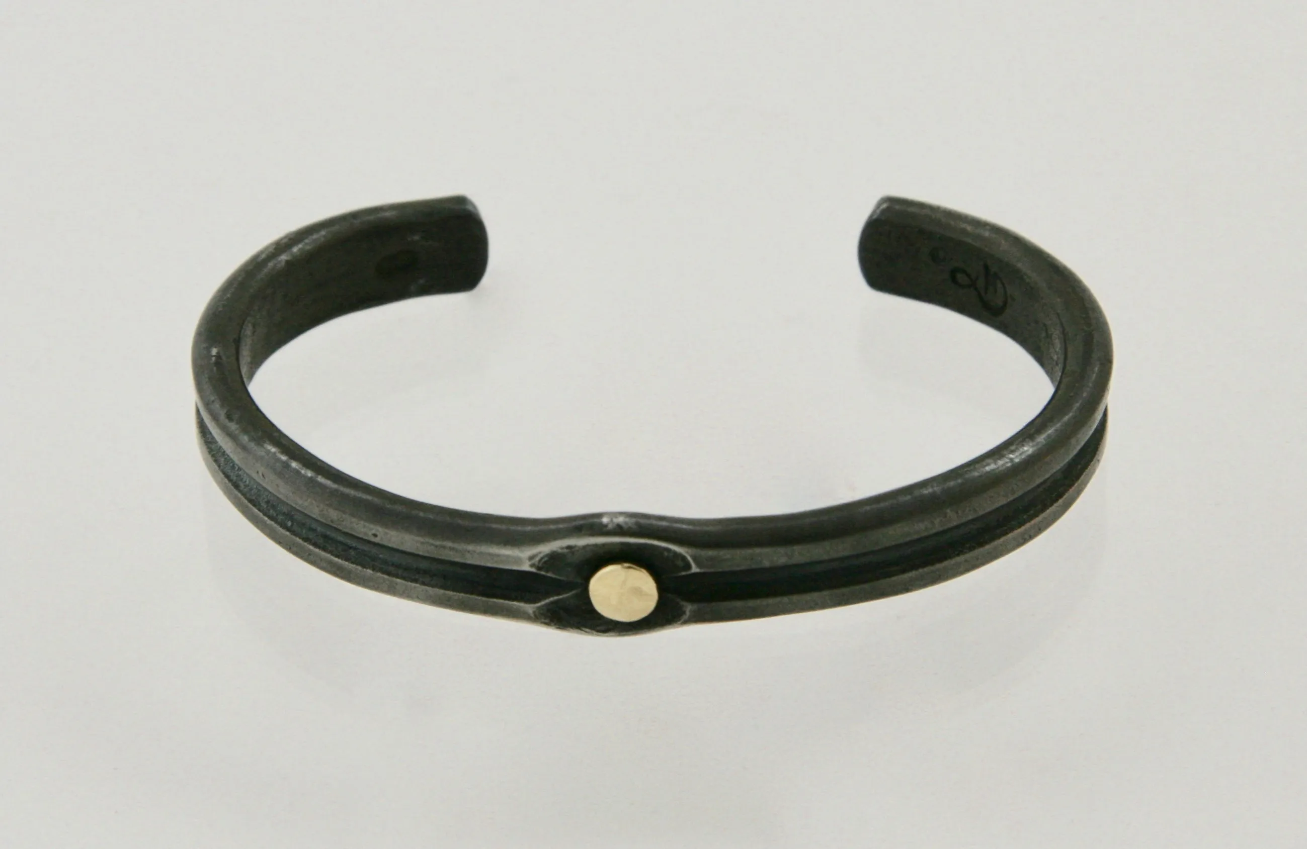 Gold Rivet Cuff Bracelet: Men & Women