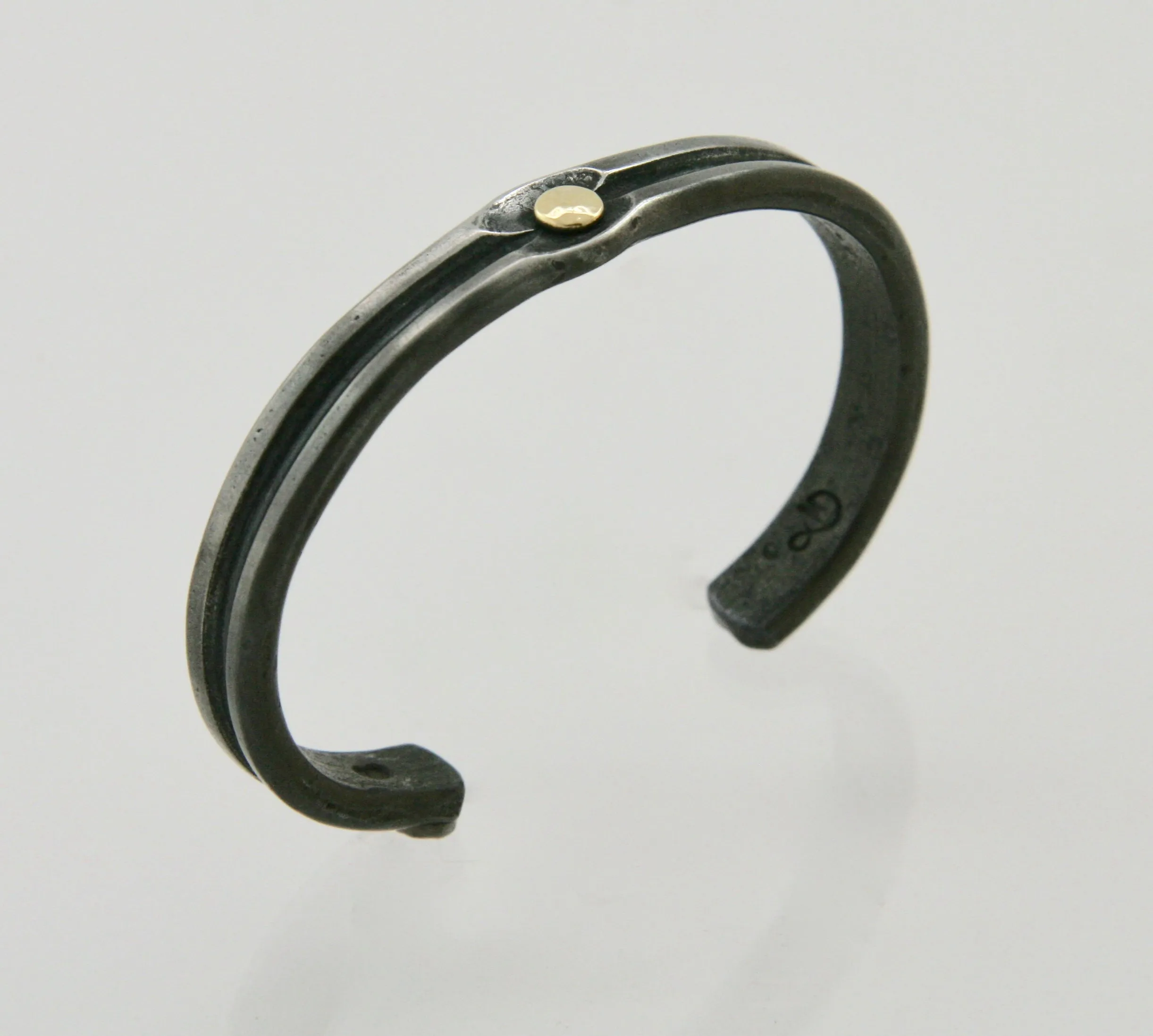 Gold Rivet Cuff Bracelet: Men & Women