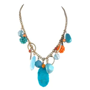 GOLD-TURQUOISE NECKLACE  #FW1202941 (SH11)
