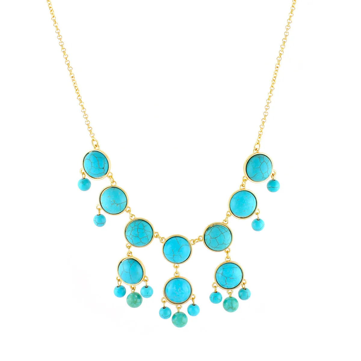 GOLD TURQUOISE NECKLACE  #FW1202958 (OA19/C SEC/OC17)