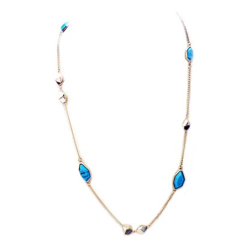 GOLD-TURQUOISE NECKLACE  #FW1203520 (ND4)