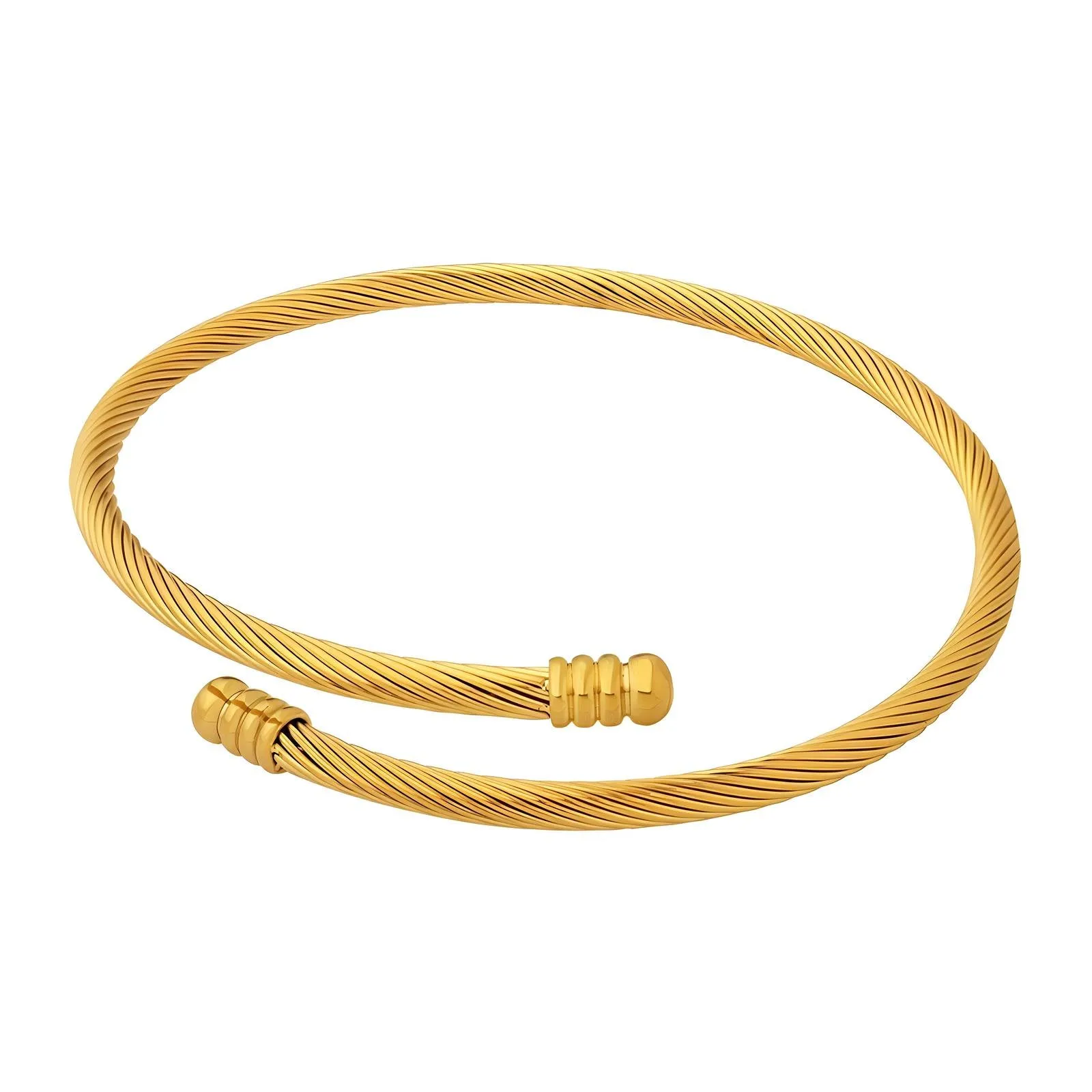 Gold Twist Cable Cuff – 18K Gold