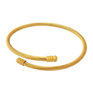 Gold Twist Cable Cuff – 18K Gold