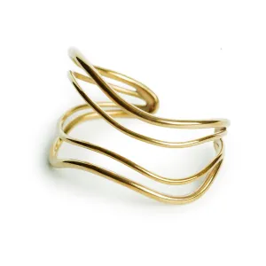 Gold Wavy Strand Cuff