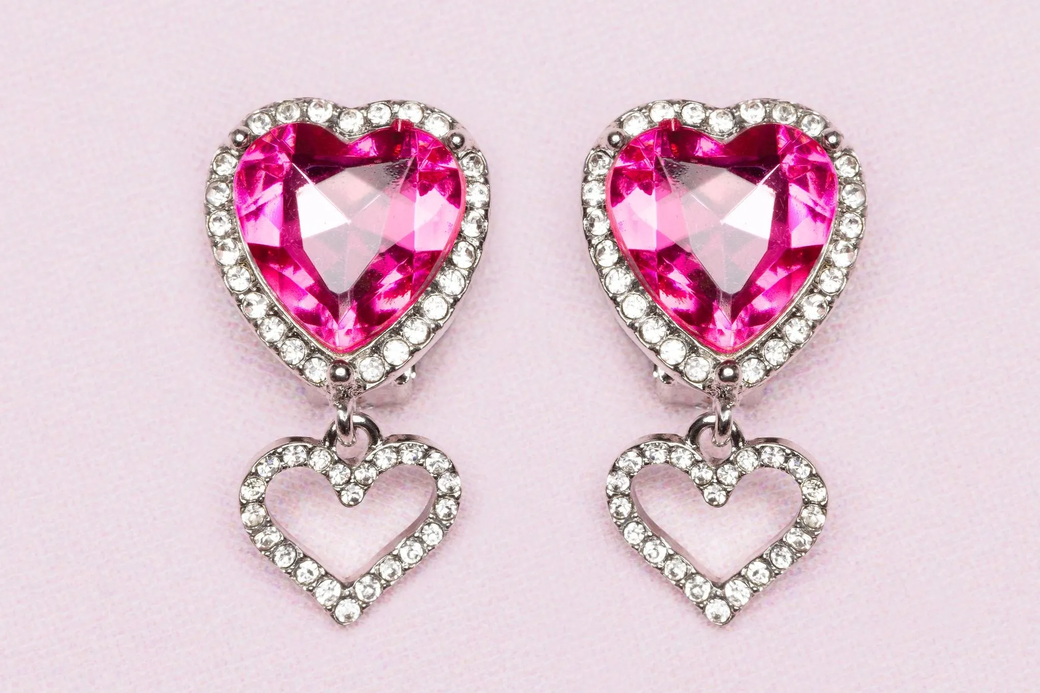 Great Pretenders Boutique Heart Jewel Clip On Earrings