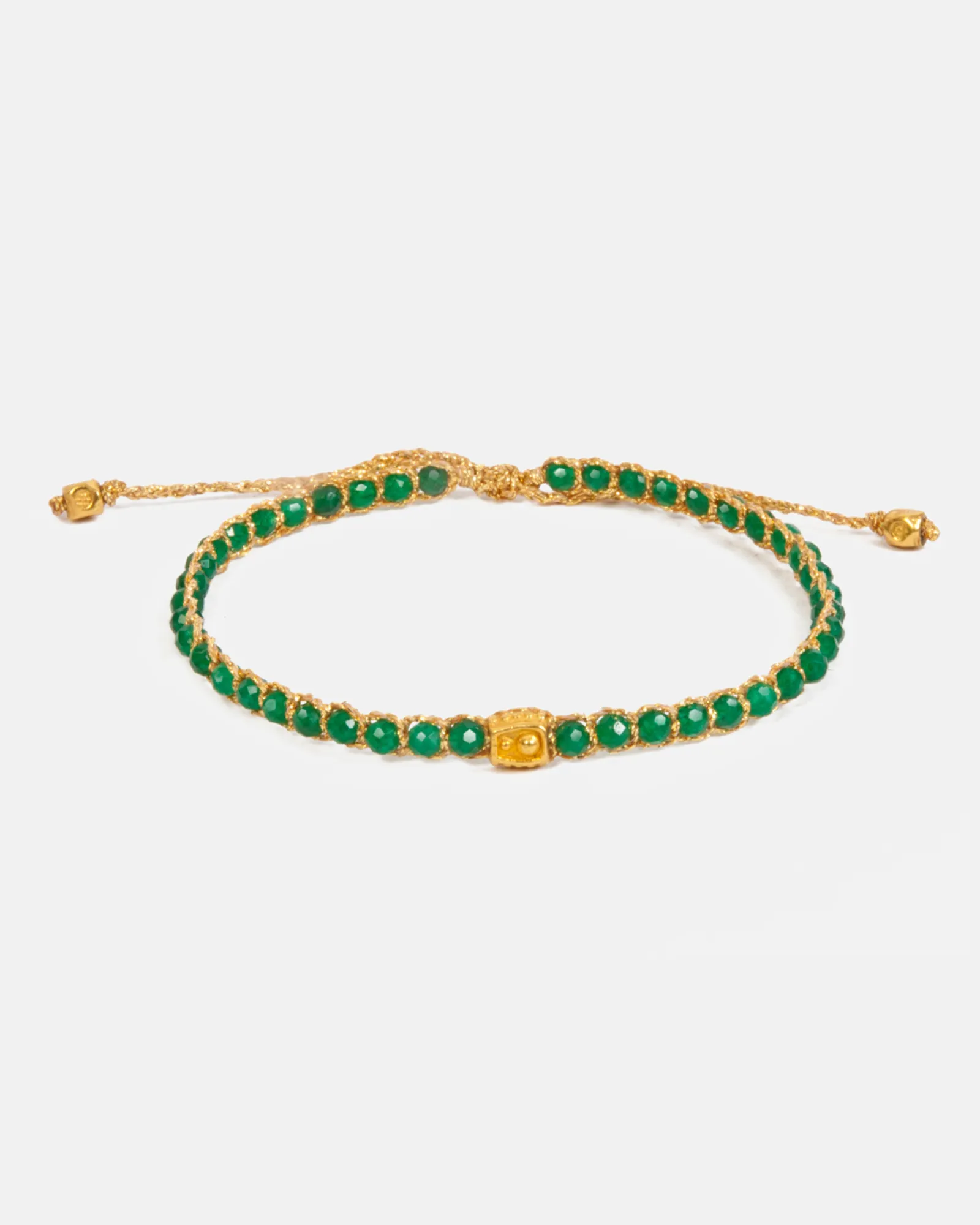 Green Emerald New Agate Bracelet | Gold