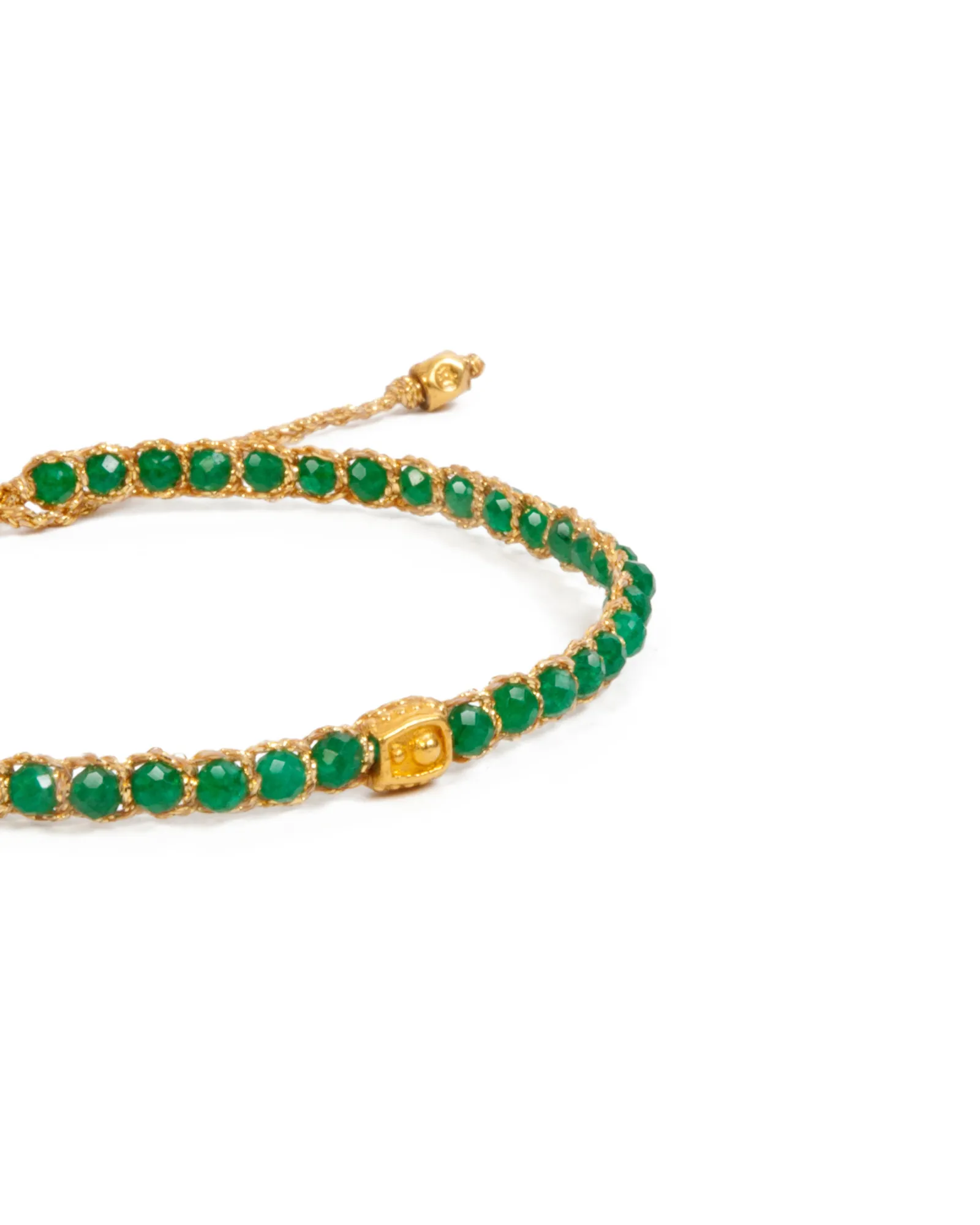 Green Emerald New Agate Bracelet | Gold