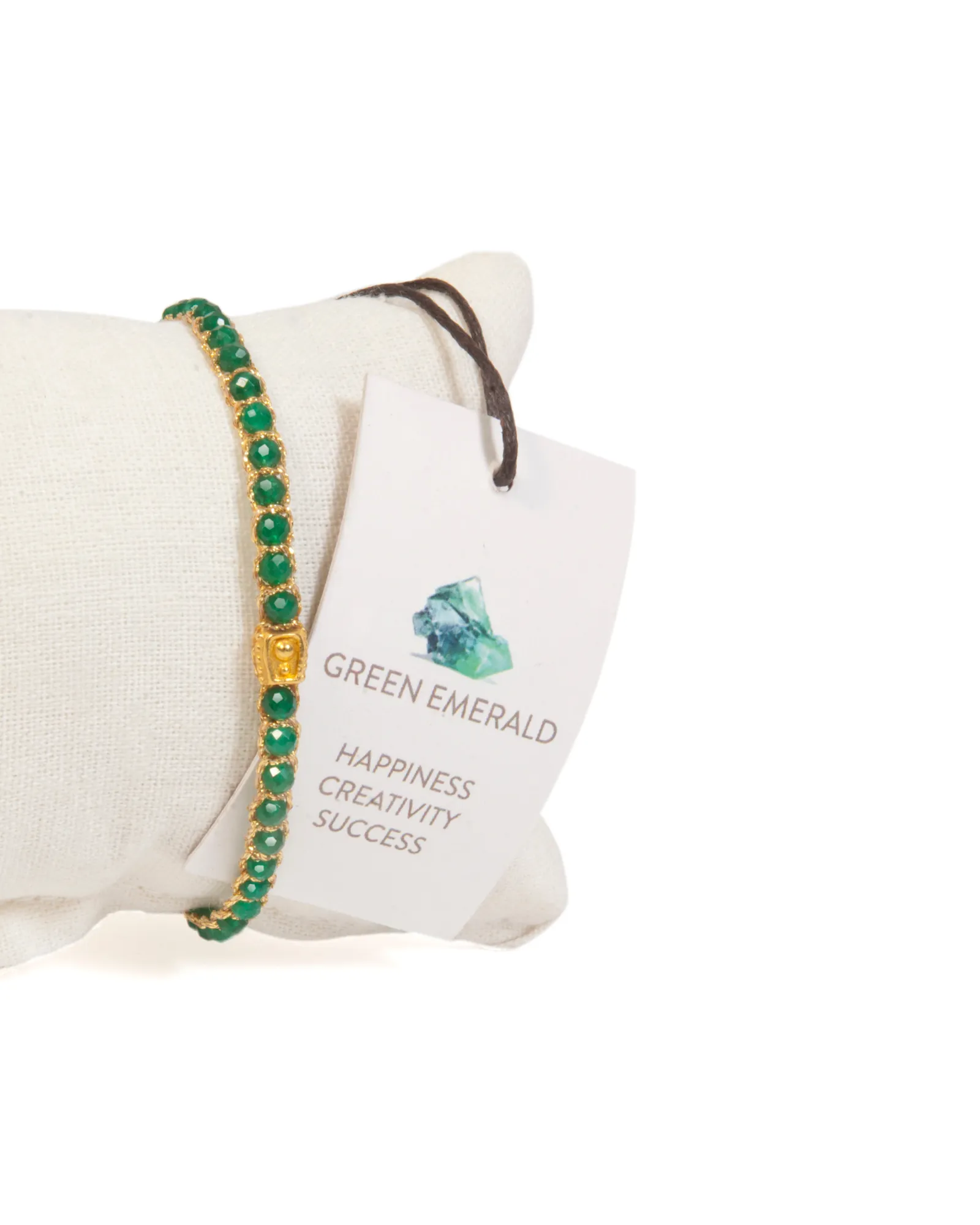 Green Emerald New Agate Bracelet | Gold
