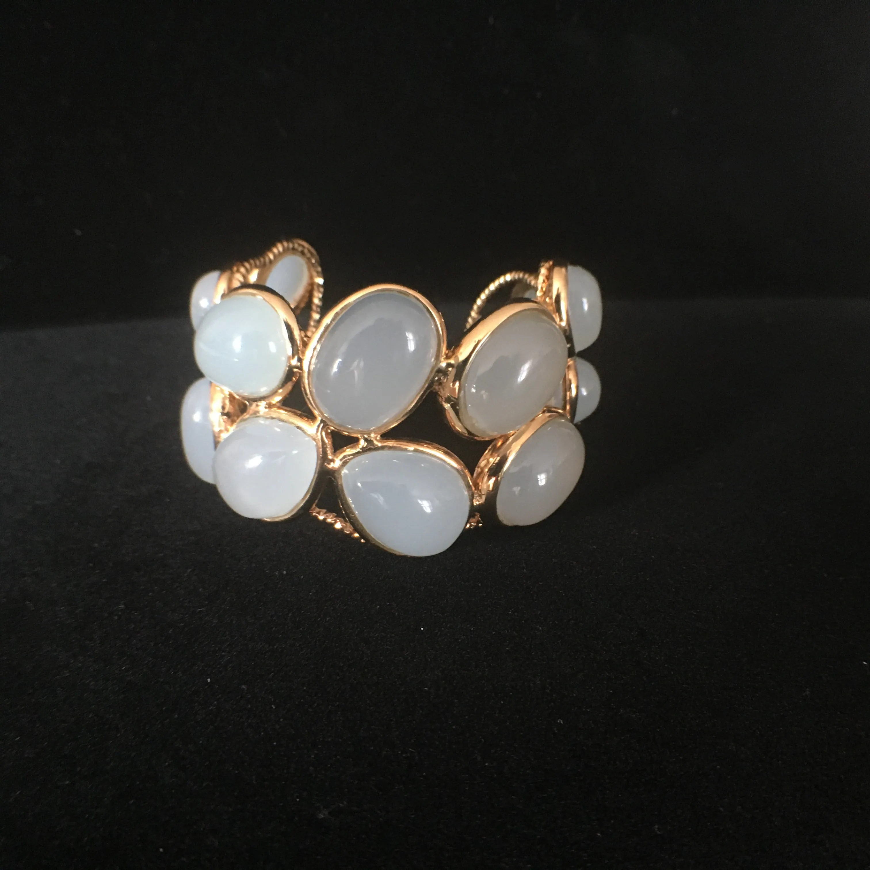 Grey Quartz Cuff Bracelet