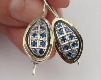 Hadar Designers Ring 9k Yellow Gold 925 Silver White Zircon Handmade 7,8,9,10(MS