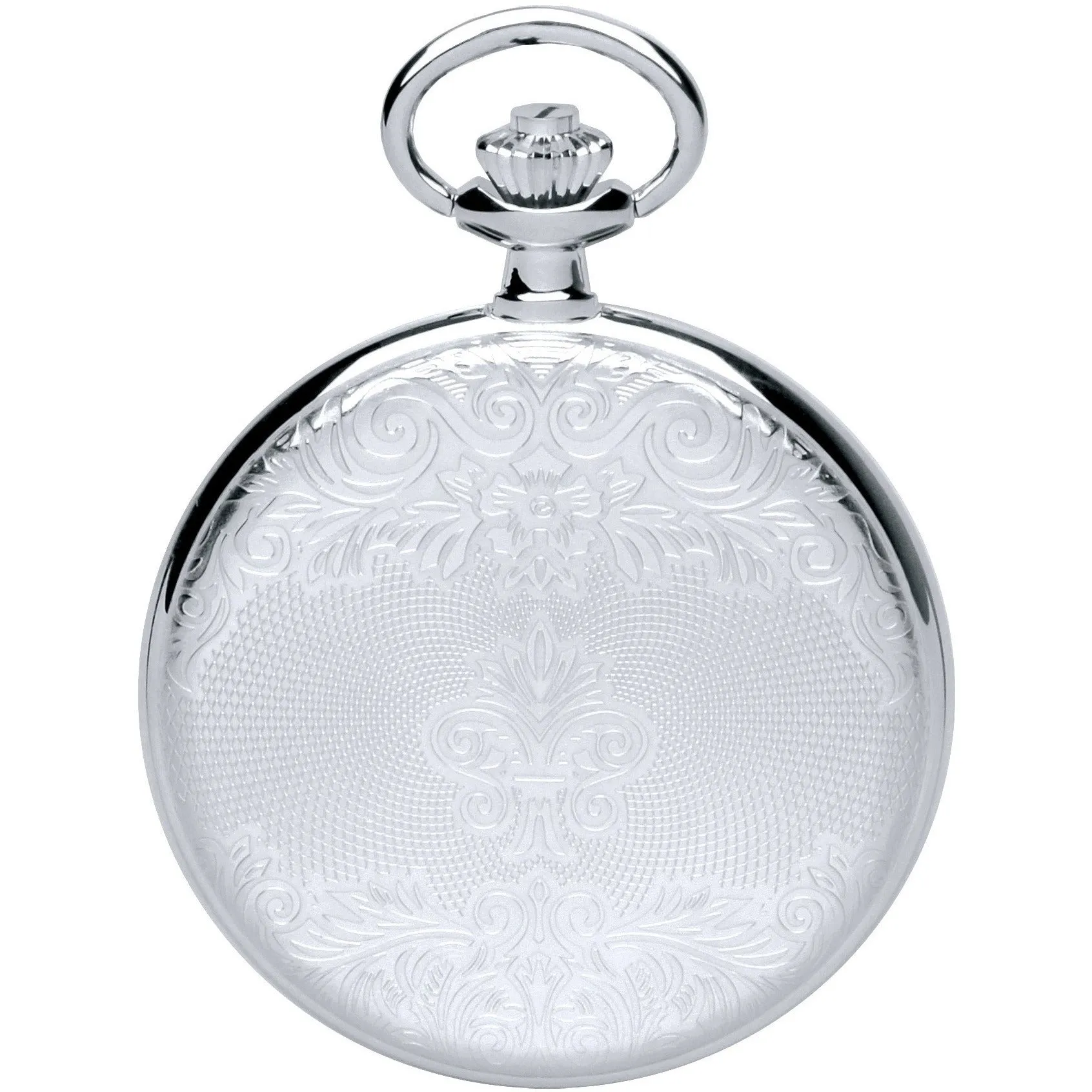 Half Hunter Silver Mechanical Pocket Watch – Timeless Classic Design