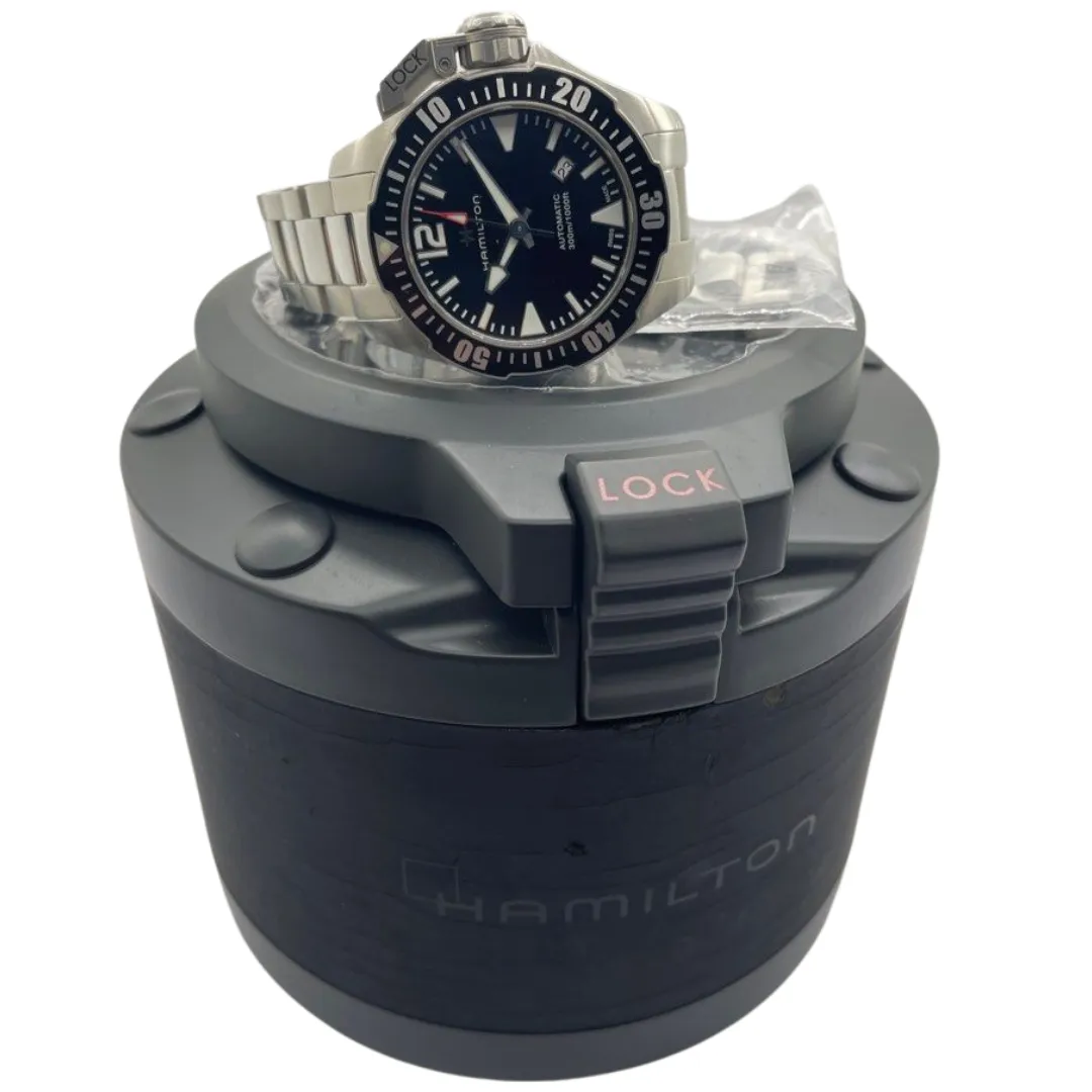 Hamilton Kahki Navy 42mm Automatic Black Dial Watch H776050