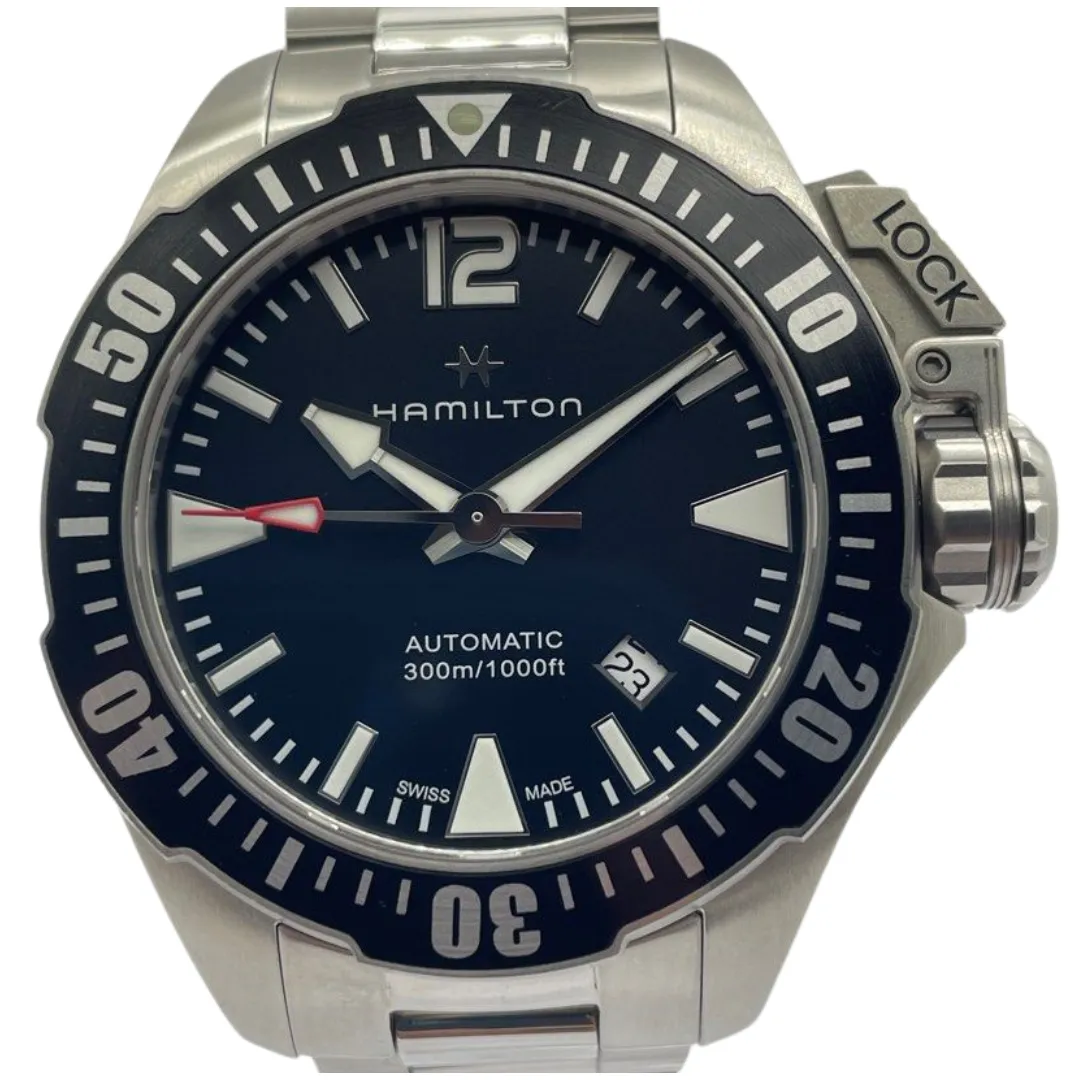 Hamilton Kahki Navy 42mm Automatic Black Dial Watch H776050