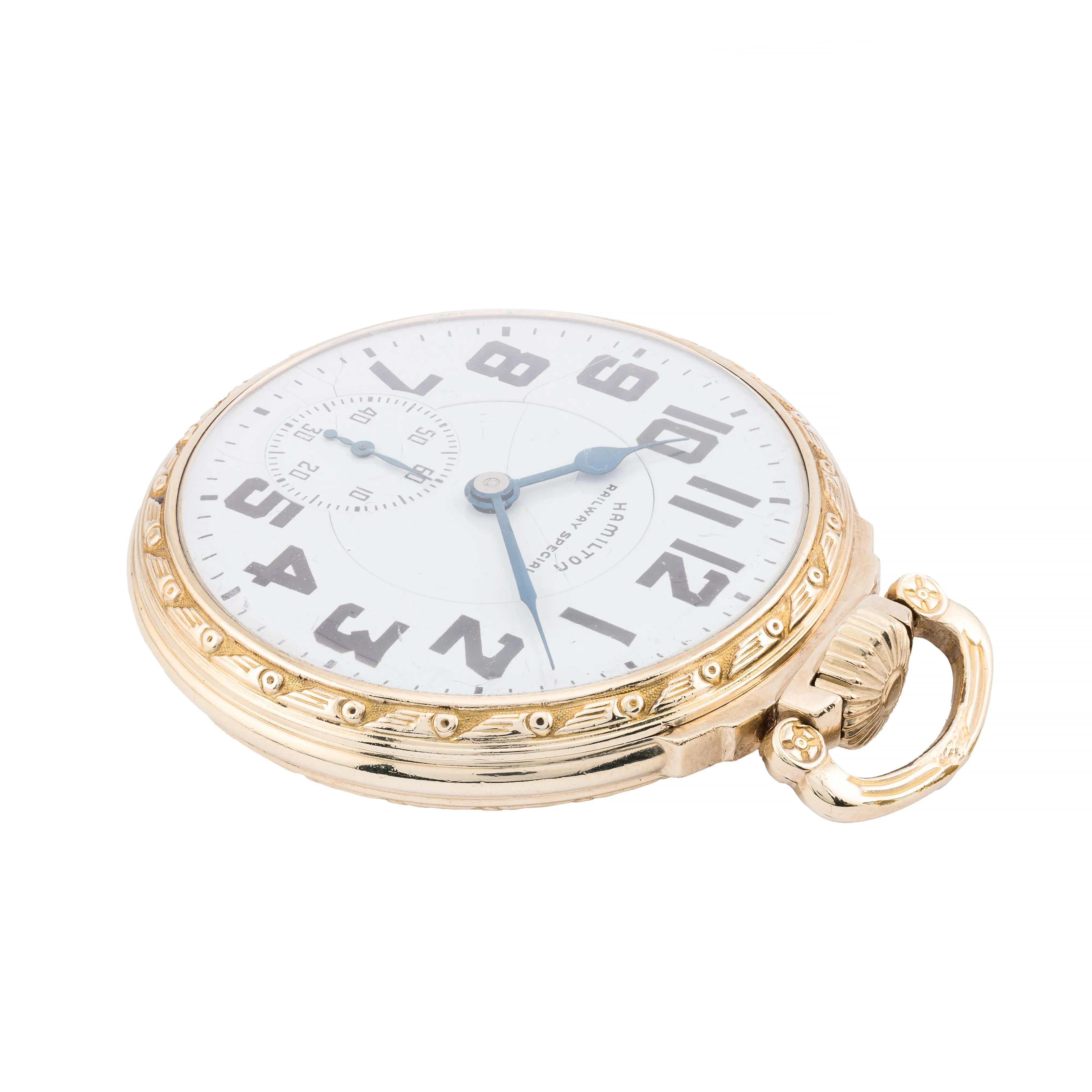 Hamilton Railroad 992B 21 Jewel Yellow Gold Filled Pocket Watch C. 1948
