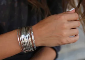 Handmade Sterling Silver Stacking Bracelets Cuff