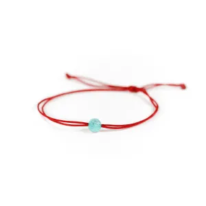 Happy Thoughts Turquoise Red String Bracelet