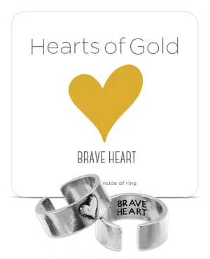 Hearts of Gold BRAVE HEART Ring