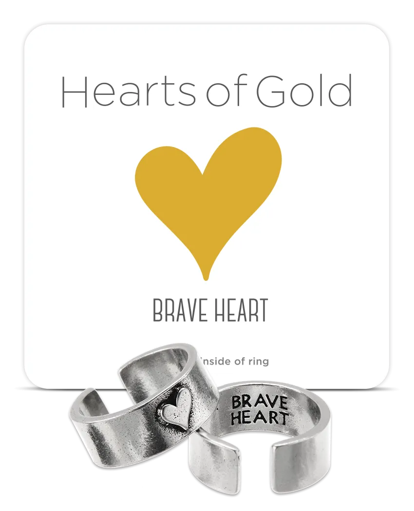 Hearts of Gold BRAVE HEART Ring