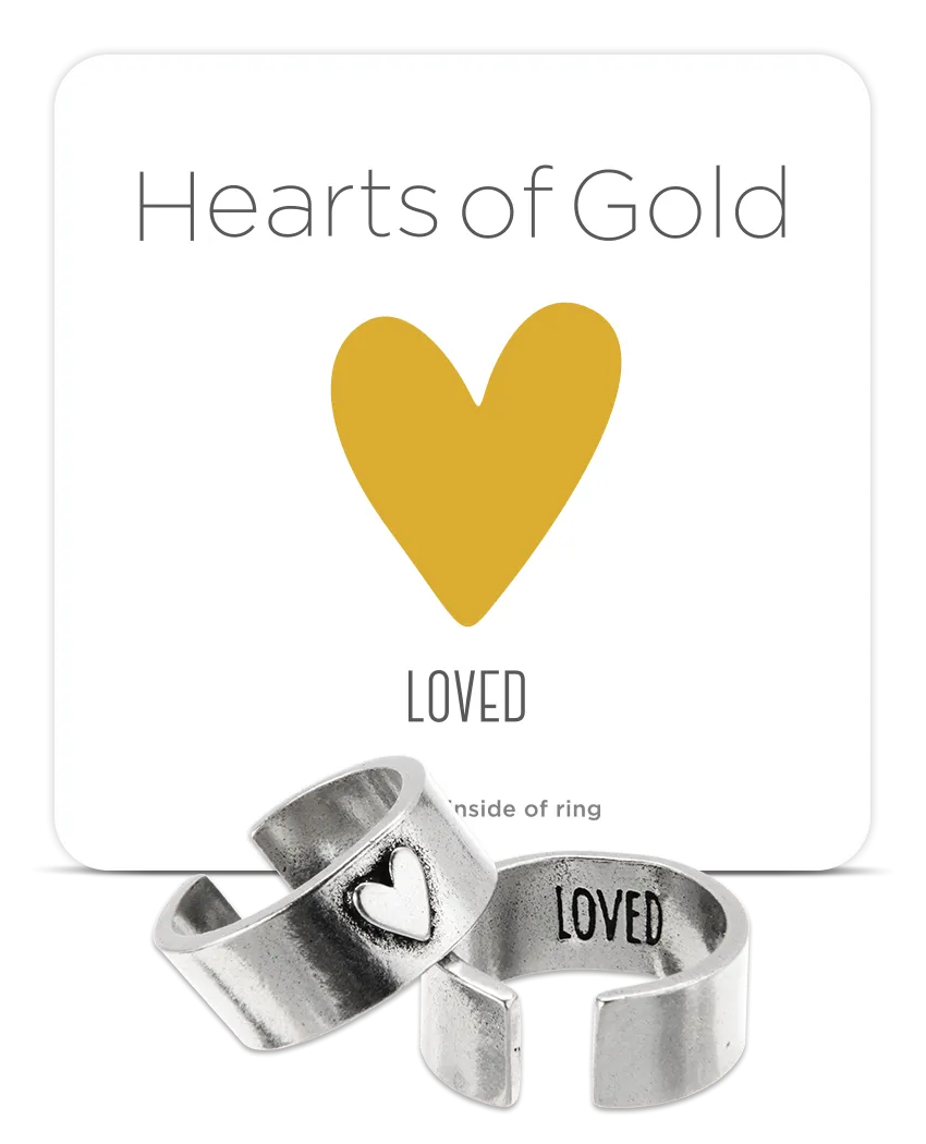 Hearts of Gold LOVED Ring
