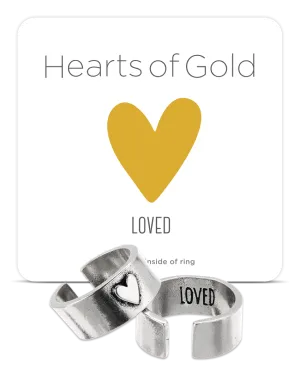 Hearts of Gold LOVED Ring