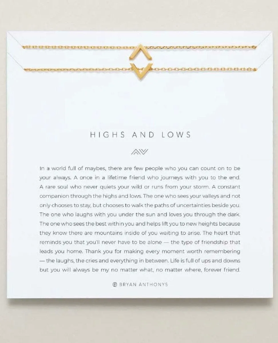 Highs & Lows Necklace Set (2) 14k Gold