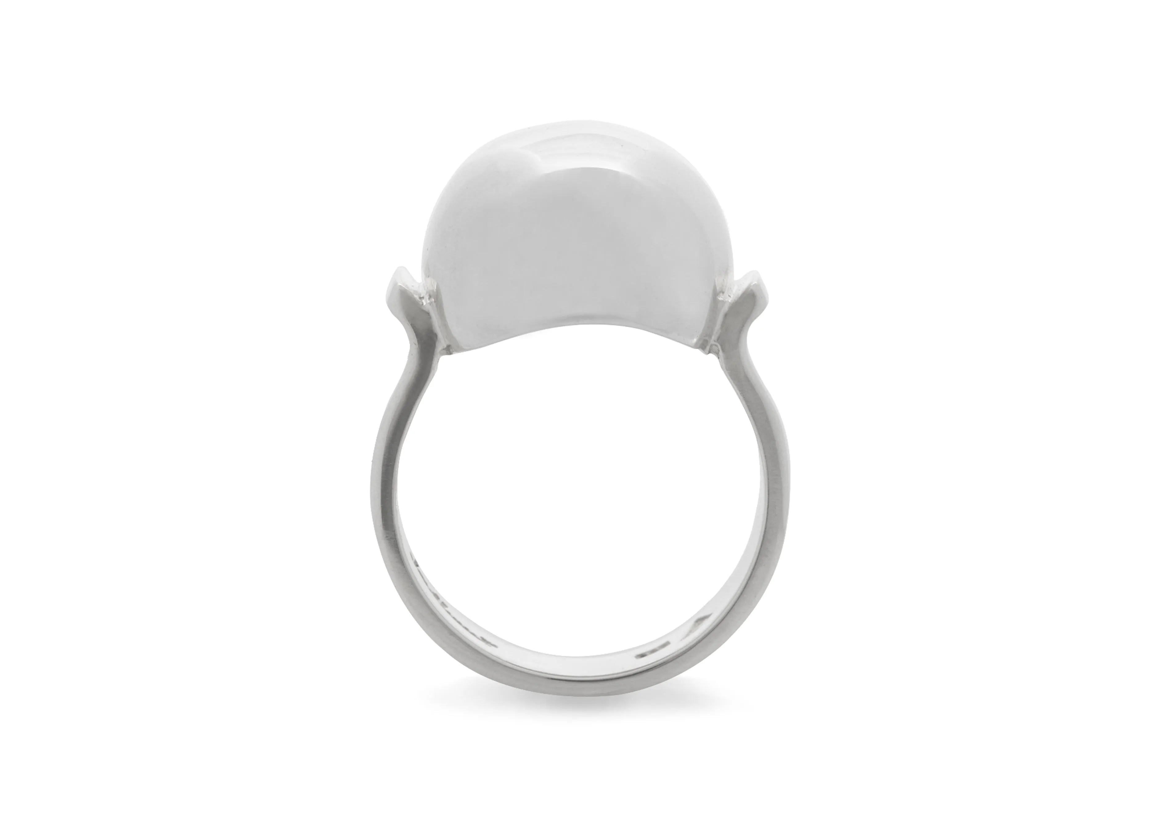Hollow Dome Top Ring, Sterling Silver