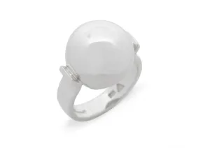 Hollow Dome Top Ring, Sterling Silver