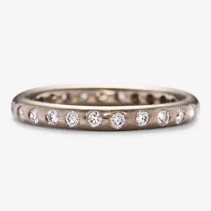 Hoopstock "Round" Diamond Band in 18K Alpine Gold- 3mm