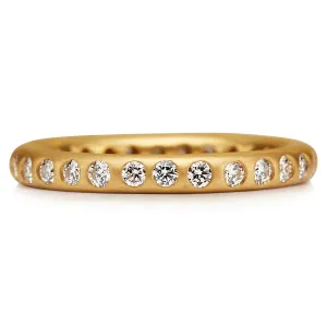 Hoopstock "Round" Diamond Band in 20K Peach Gold- 3mm