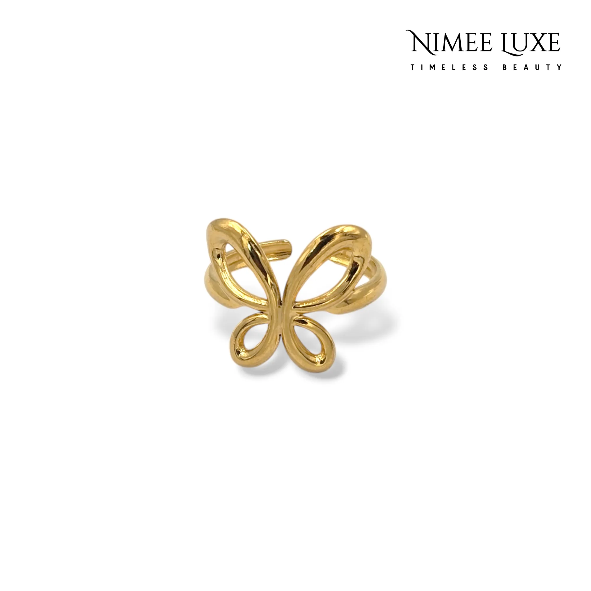 Hope Butterfly Adjustable Ring  Gold Plated AR38