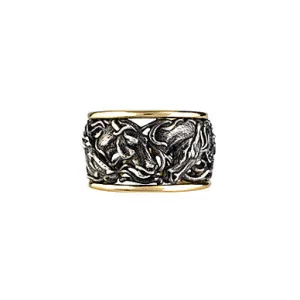 Horse Ring, Sculpted in Sterling & 18k Gold