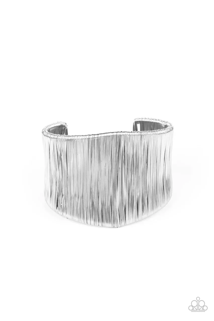 Hot Wired Wonder Silver Paparazzi Bracelet