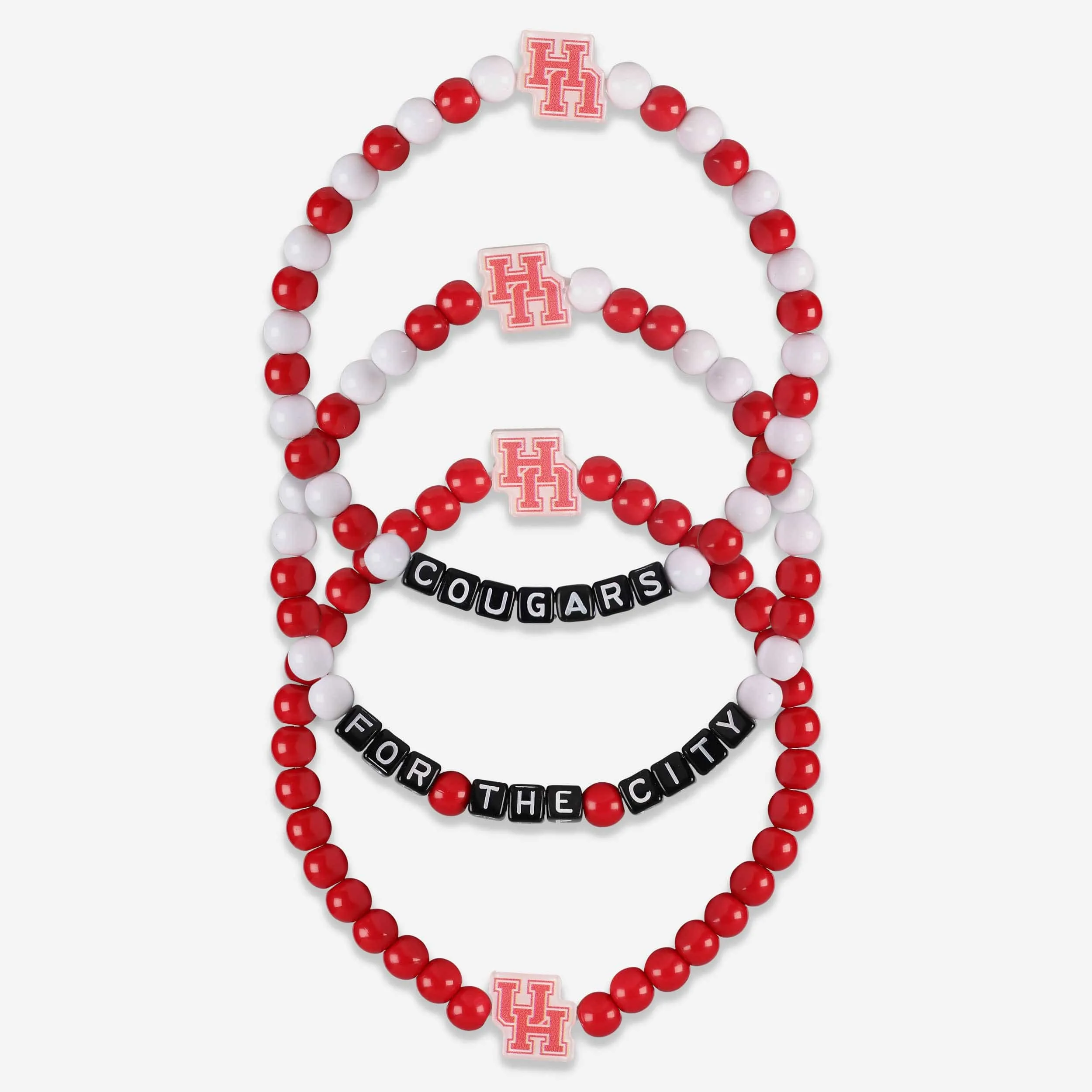 Houston Cougars 3 Pack Beaded Friendship Bracelet