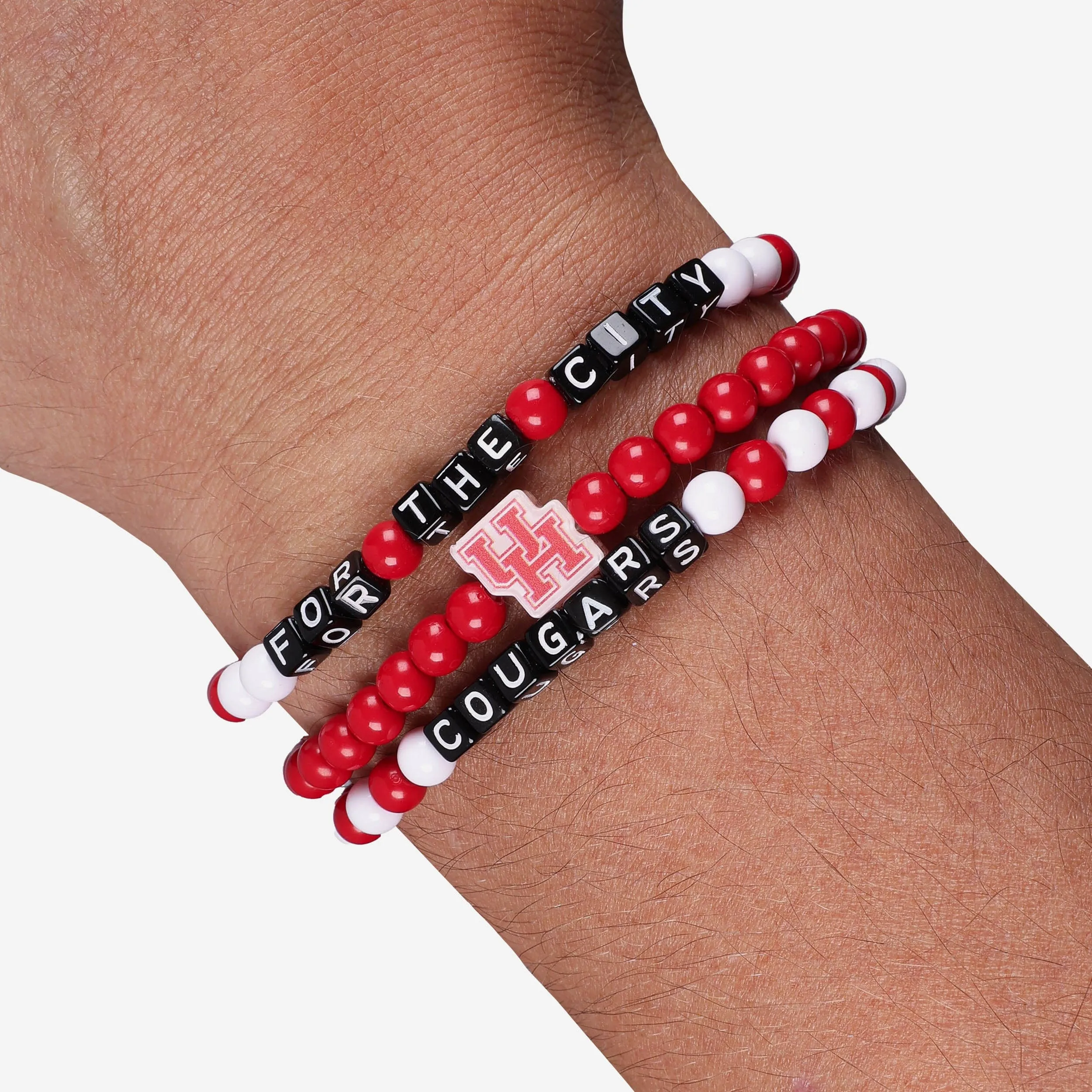 Houston Cougars 3 Pack Beaded Friendship Bracelet
