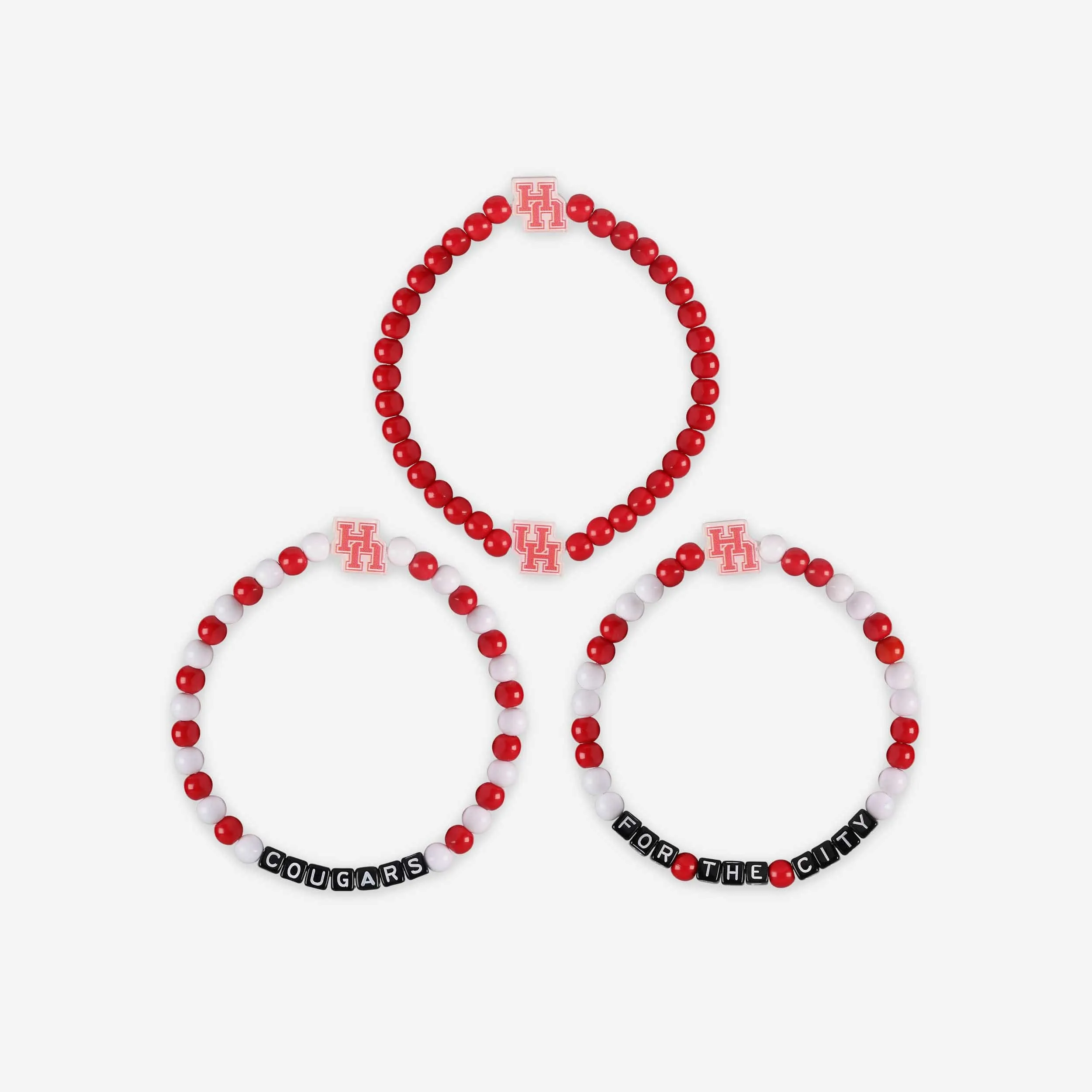 Houston Cougars 3 Pack Beaded Friendship Bracelet
