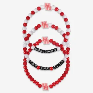 Houston Cougars 3 Pack Beaded Friendship Bracelet