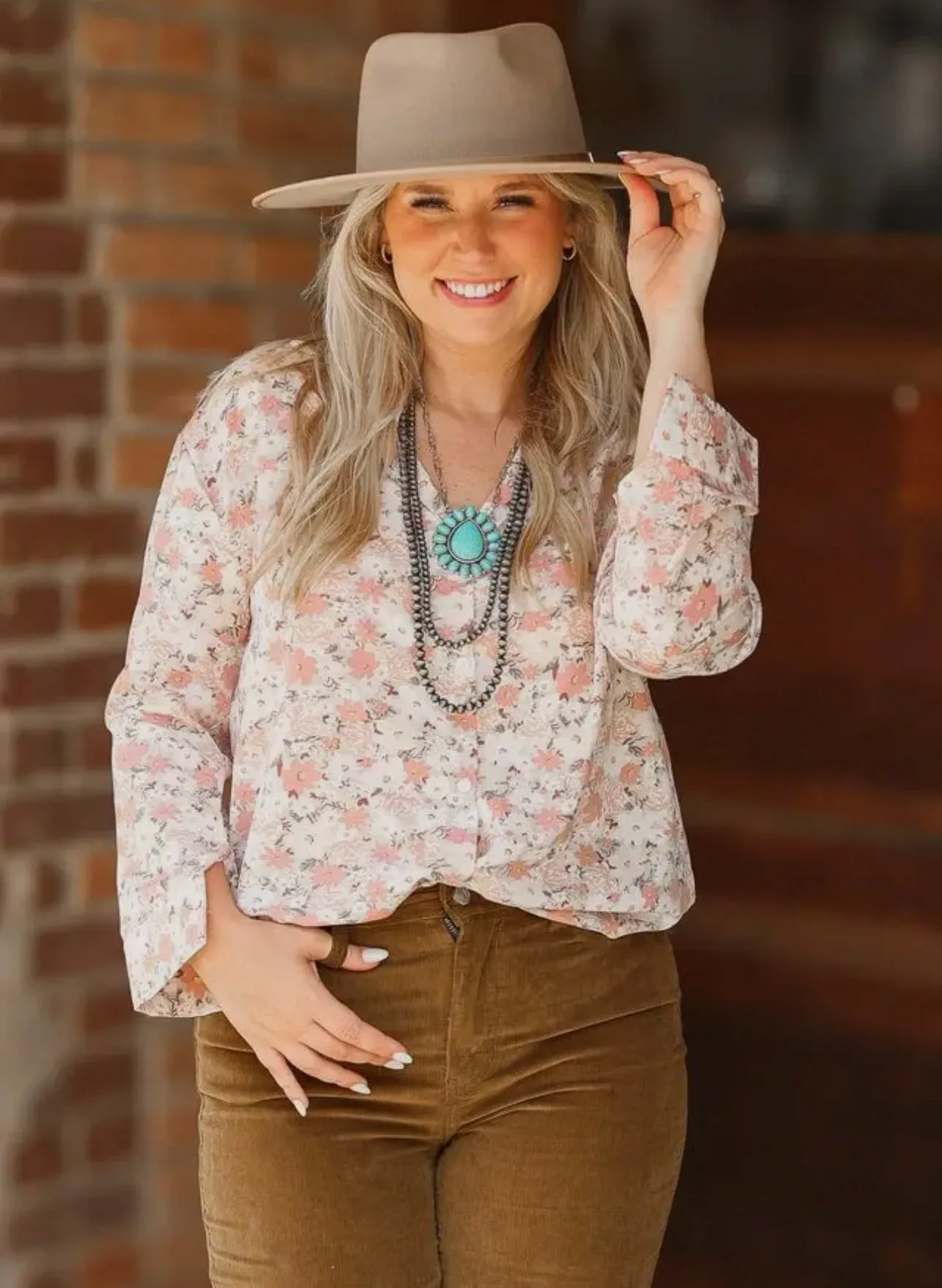 Howdy Partner Turquoise Three Strand Silver and Turquoise Necklace