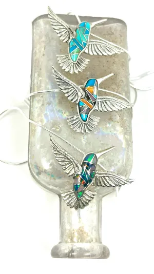 Hummingbird Inlay Necklace