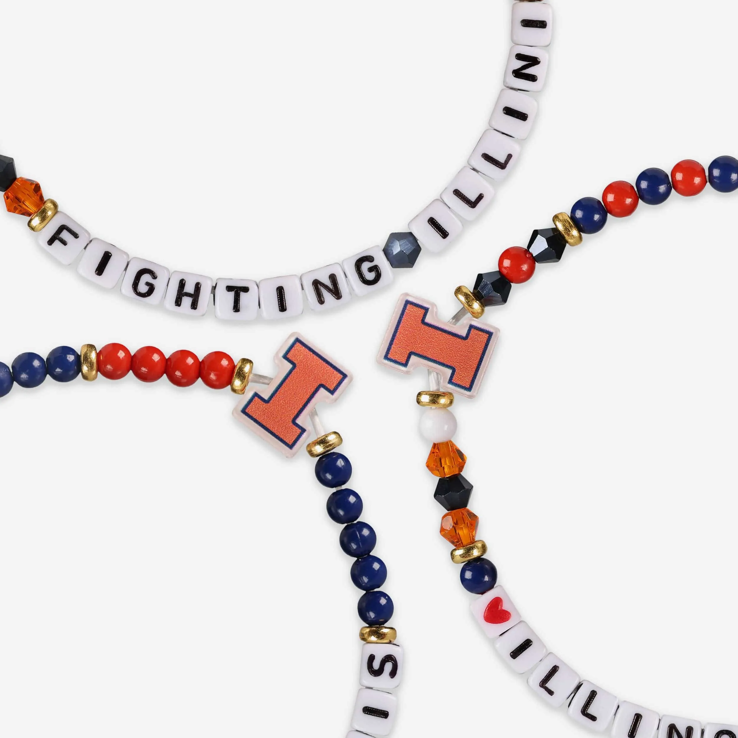 Illinois Fighting Illini 3 Pack Friendship Bracelet