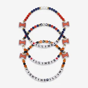 Illinois Fighting Illini 3 Pack Friendship Bracelet