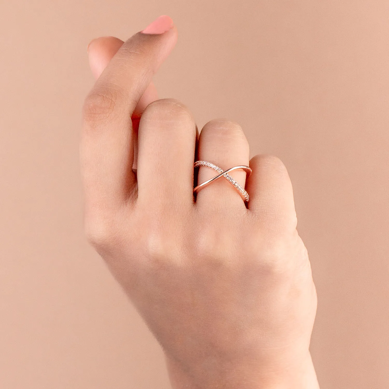 Infinity Diamond Adjustable Ring