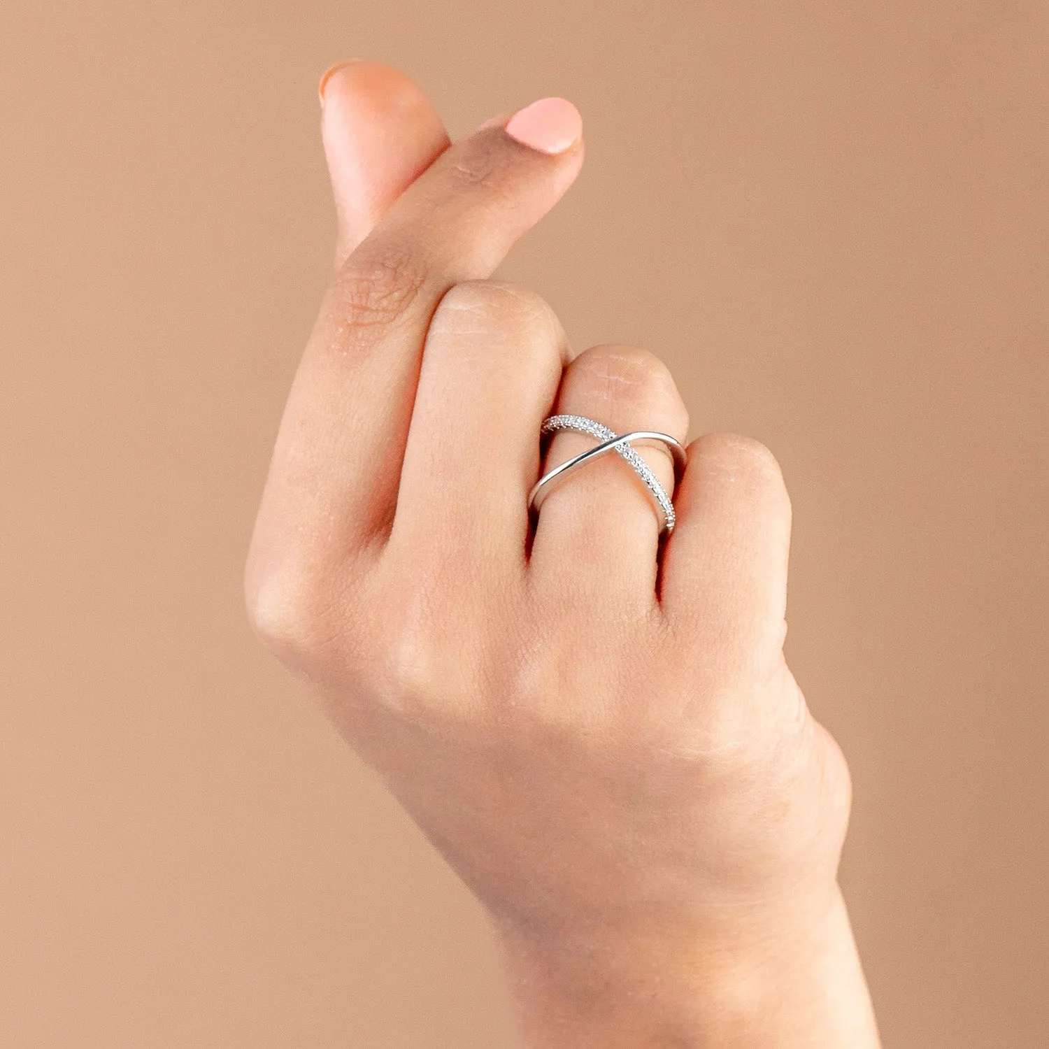 Infinity Diamond Adjustable Ring