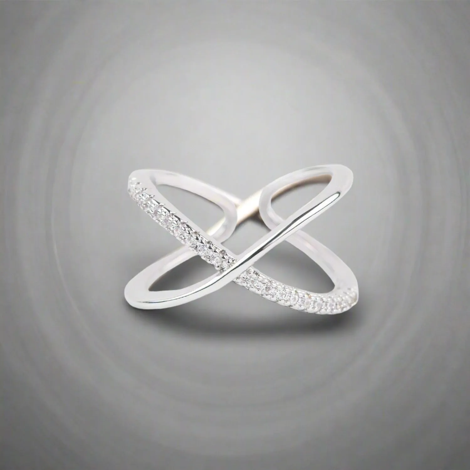 Infinity Diamond Adjustable Ring