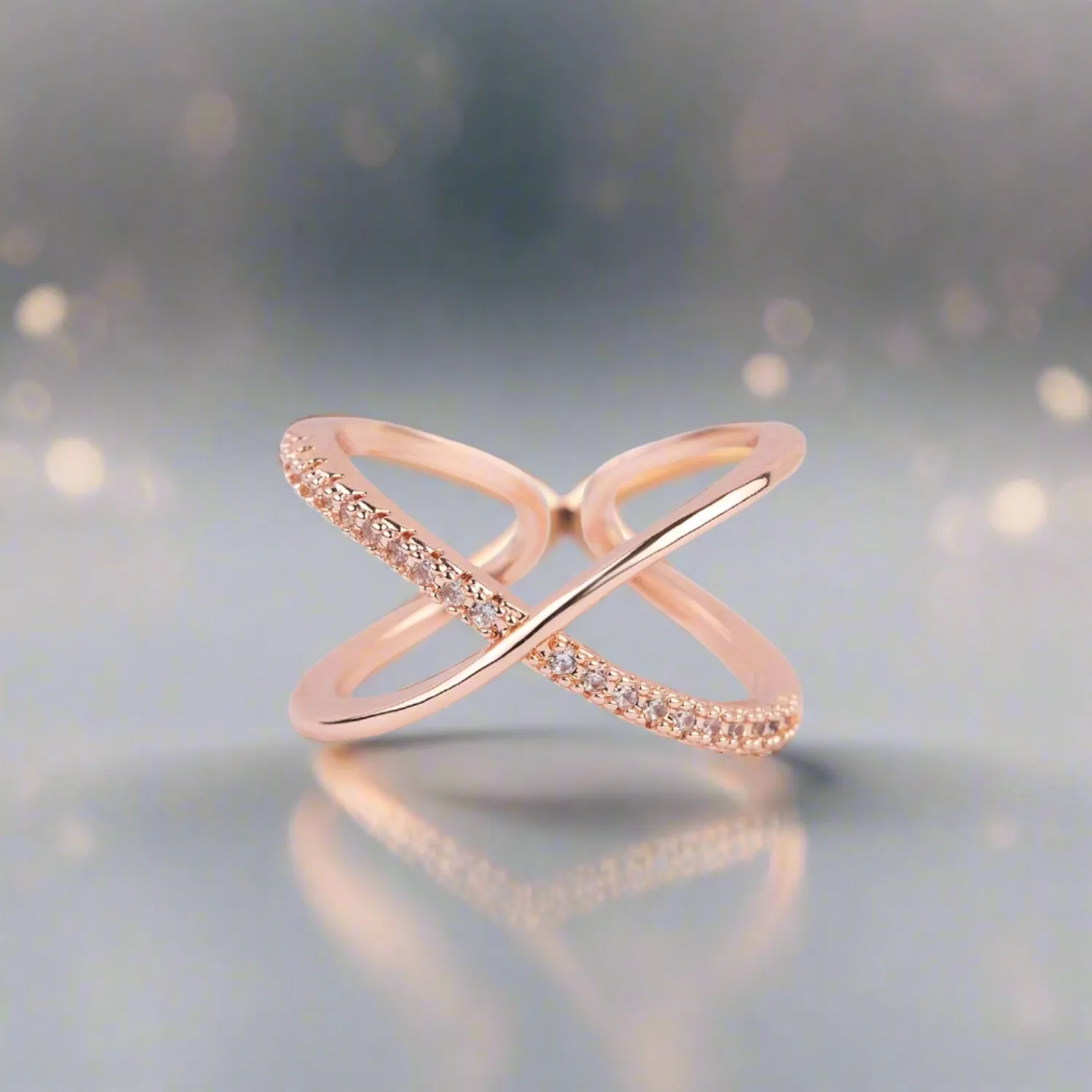 Infinity Diamond Adjustable Ring