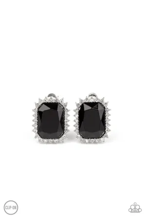 Insta Famous Black Paparazzi Clip-On Earrings